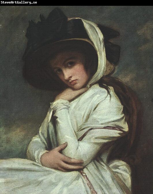 George Romney Lady Hamilton in a Straw Hat